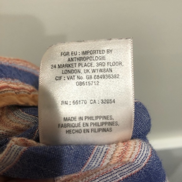 Anthropologie Elevenses Beach Striped Roll Up Pants XS - Picture 10 of 10